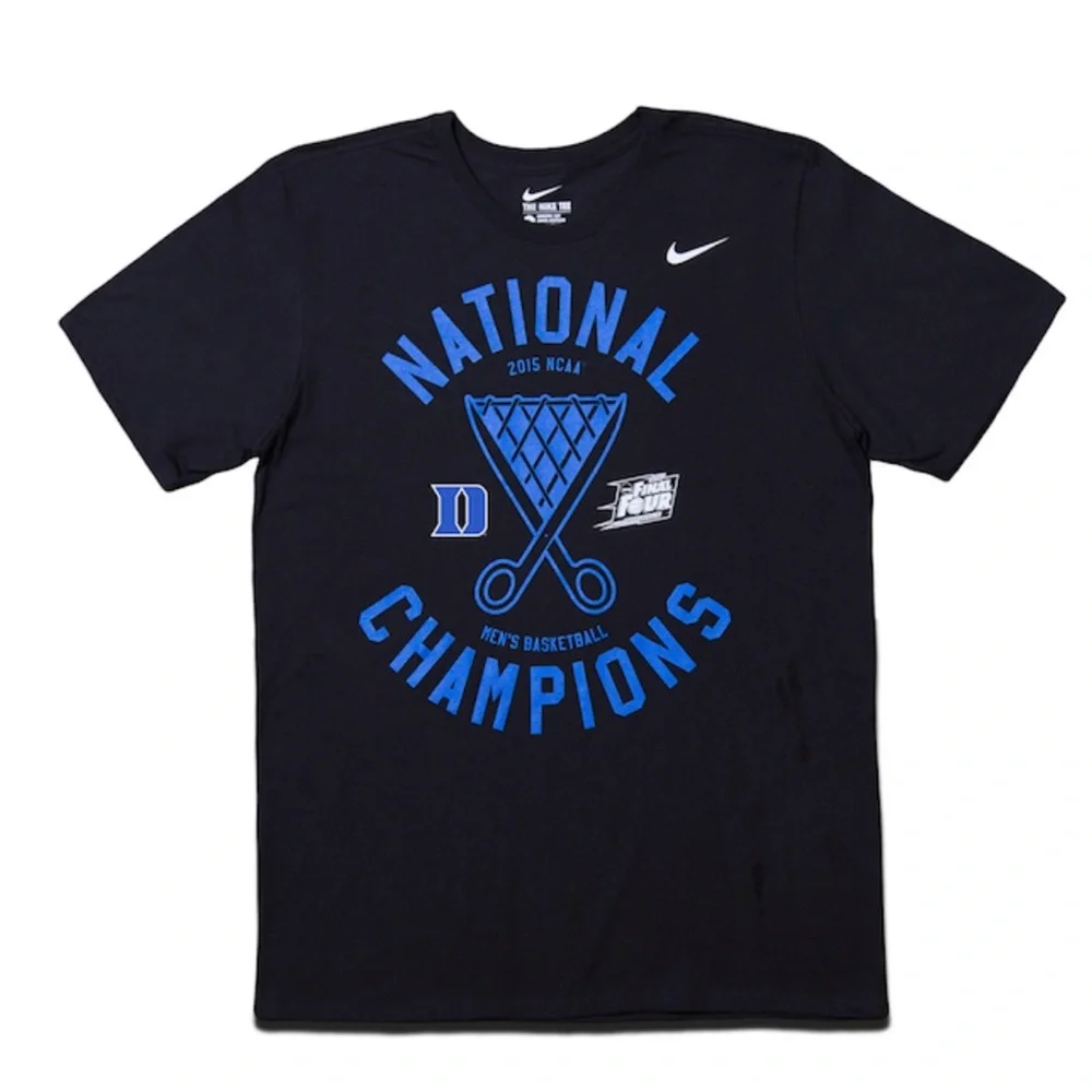 Duke 2015 National Championship ss crewneck Collectible T-shirt. XXL